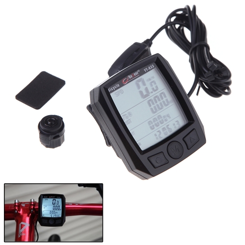 BoGeer YT-833 Imported Sensors LCD Backlit Bicycle Speedometer Odometer Computer Rainproof