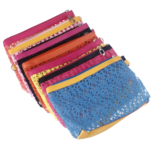 

Cosmetic Hollow Make Up Container Pouch Handbag Blue