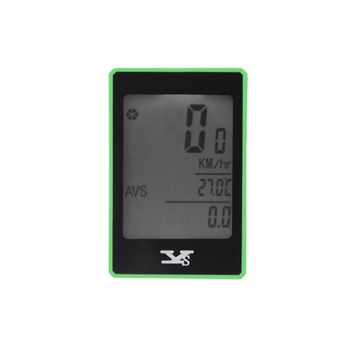 

Wireless Bike Bicycle Cycling Computer Odometer Speedometer Touch Button LCD Backlight Backlit Water-resistant Multifunction Green