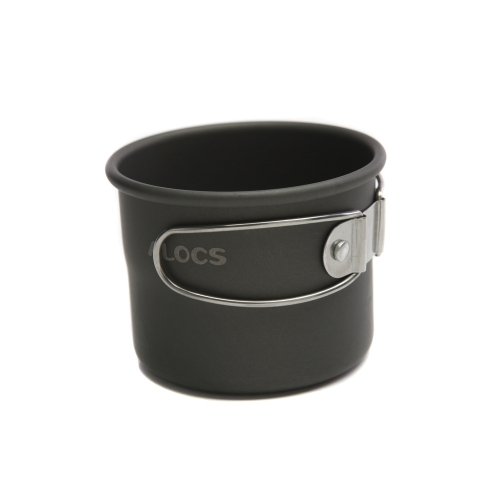 

ALOCS TW-402 Portable Aluminum Oxide Outdoor Camping Cup Foldable Handles 150ml