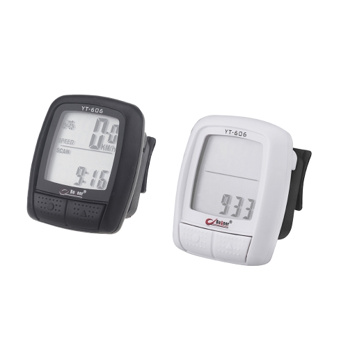 

Bike Bicycle Cycling Computer Odometer Speedometer LCD Water-resistant Multifunction Black