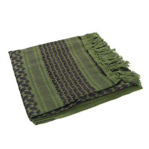 

110*110cm Military Arabian Shemagh Tactical Desert Head Scarf Fringed Shawl Stole Muffler Headdress Unisex 100% Cotton Army Green