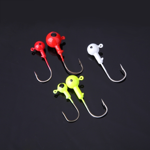 

5Pcs 2.5 / 3.5 / 5 / 7 / 10g Lead Round Head Fishing Carbon Steel Jig Hooks Set Tackles Colorful