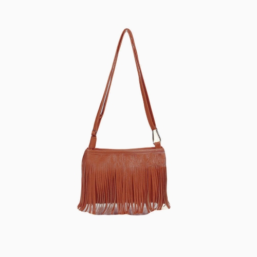 Nouvelle Mode Mini Sac à Bandoulière pour les Femmes en PU Cuir avec Gland Frange Cartable Sac de Messenger