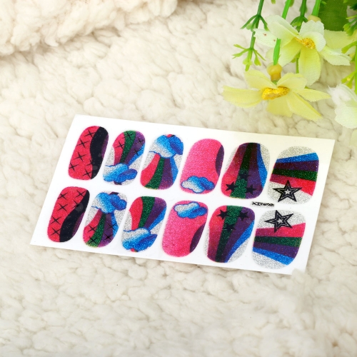 One Sheet Mix Style DIY Nail Art Stickers Patch Wraps Fingers Tips Decoration