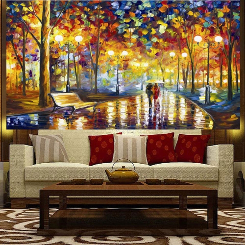 DIY Handmade Diamond Painting Set Night Scene Resin Rhinestone Pasted Cross Stitch for Home Decoration 30 * 50cm