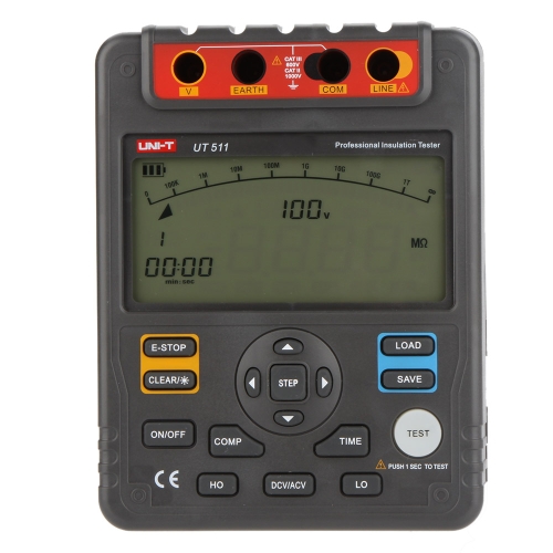 

UNI-T UT511 Insulation Resistance Testers Megohmmeter Low Ohmmeter Voltmeter Auto Range 1000V 10GΩ