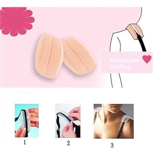 

1 Pair Silicone Bra Strap Cushions Non-slip Shoulder Pads