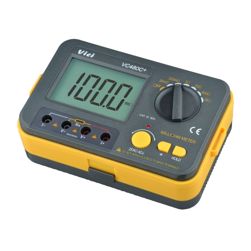 Vici VICHY VC480C + 3 1/2 Digital Milli-Ohm-Meter-Ohmmeter 4 wire Test w/LCD Hintergrundbeleuchtung