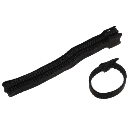 

10pcs Velcro Cable Self Adhesive Straps Reusable Hook Loop Sticky Magic Tape Sticks Black