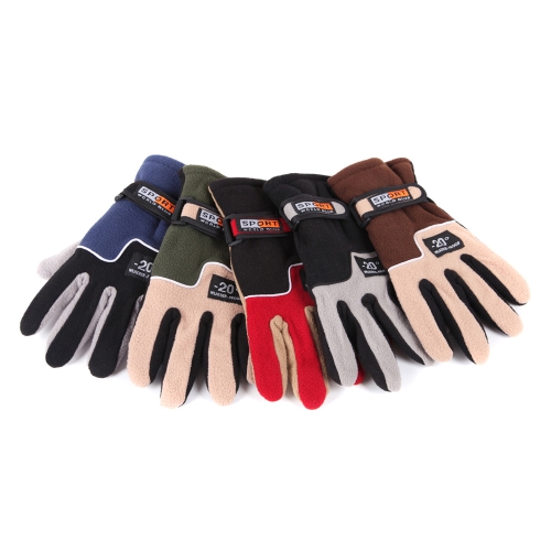 

Adjustable Gloves Men Full Finger Fleece Outdoor Windproof Thermal Winter Ski Cycling Skiing Hiking