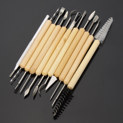 11pcs Burins Tools Wax Pottery Clay Sculpture Carving Modeling Tools DIY Craft