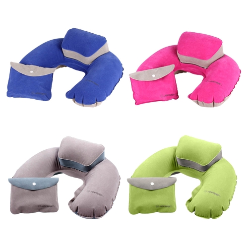 

Air Pillow Inflatable U Shape Neck Blow Up Cushion PVC Flocking Camping Travel Outdoor Office Plane Hotel Portable Folding