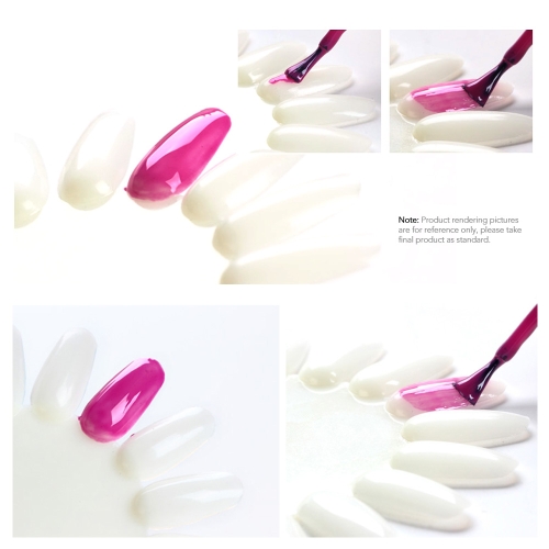 

10Pcs Roundness Nail Art Practice Design Training Polish Color Display Card Nail Color Chart 10*18Tips