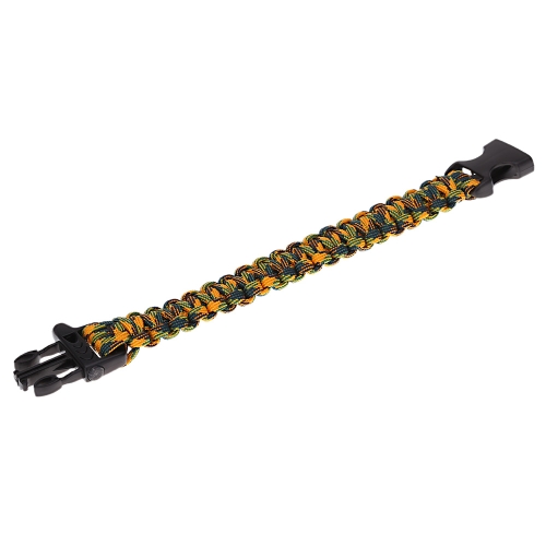 

Multi-color Paracord Parachute Cord Emergency Kit Survival Bracelet Rope with Whistle Buckle Outdoor Camping