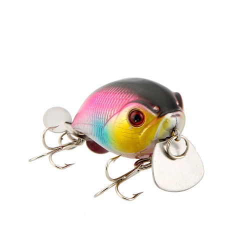 14g 5cm réaliste petit dur leurre Chubby Crank Bait pêche avec triple crochets plongée 1m