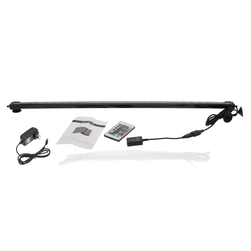 71cm 6.5w 27 LEDs Bubble Aquarium Light 120 Degree RGB 15Colors IP68   Submersible Remote Control Fish Tank LED Light Bar