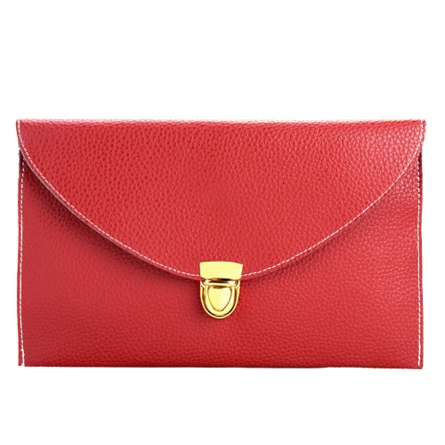 Lady Fashion donna busta frizione catena borsa borsetta spalla Tote Messenger Bag rosso