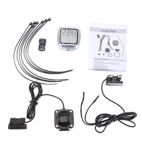 44 Functions LCD Bike Odometer Speedometer English German Spanish