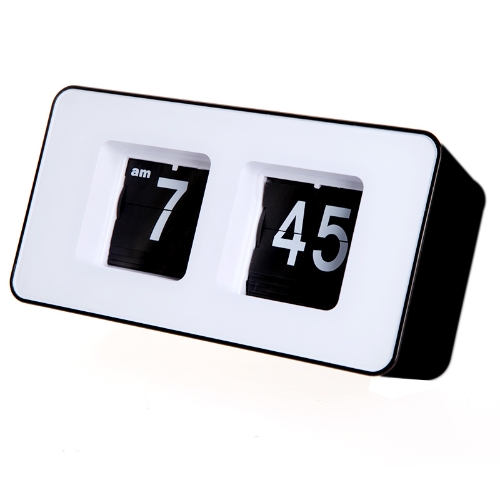 Retro Auto Flip Clock Classic Stylish Modern Desk Wall Clock