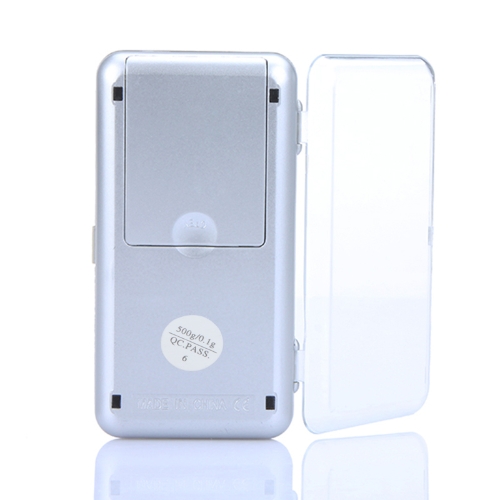 

High Accuracy Mini Electronic Digital Pocket Scale Jewelry Weighing Balance Portable 500g/0.1g Counting Function Blue LCD g/tl/oz/ct