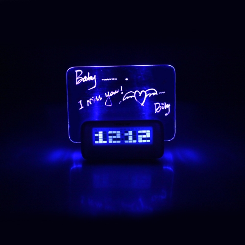 

Digital Message Board Clock Alarm Temperature Calendar Timer Blue Light