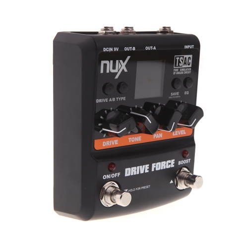 NUX guitare Drive Force modélisation Stomp simulateur effecteurs électrique pédales 10 modèles couleur écran