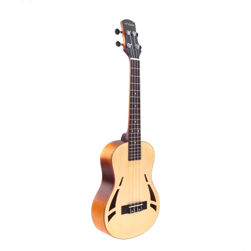 Andoer® 26'' Kompakt Ukelele Ukulele Hawaiische Tigrina Ahornholz Aquila Palisander Griffbrett Brücke Tenor Saiteninstrument 4 Saiten mit Gig Tasche