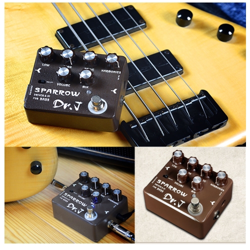 

Joyo Dr.J D-53 Воробей Overdrive ди бас электрические эффект педали газа алюминиевого сплава жилья для бас