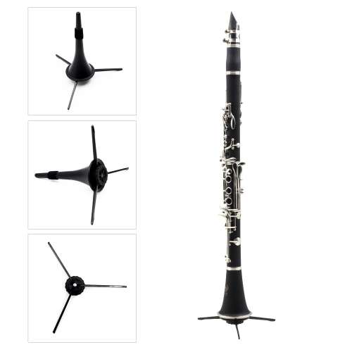 Tripod Holder Stand Metal Leg Detachable Portable Foldable for Western Concert Flute Clarinet