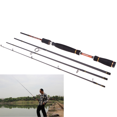 Portable Fishing Pole Tackle 2.4M 7.87FT Carbon Fiber Spinning Lure Rod