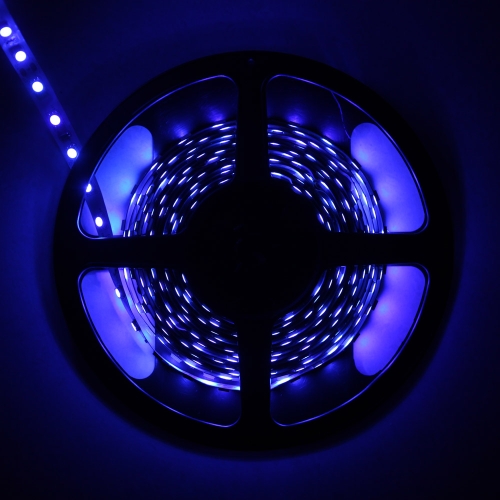 5M LED Flexible Strip Light SMD 5050 300 LED DC 12V 14.4W/M Non-Waterproof Blue Light Strip Roll