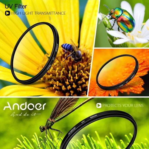 

Andoer 62mm UV Ultra-Violet Filter Lens Protector for Canon Nikon DSLR Camera