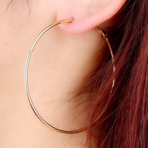 

18K Gold Plated Big Large Round Hoop Dangle Earrings Fine Thin Jewelry Gift for Lady Girl Women