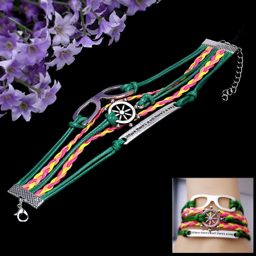 

Fashion Vintage Jewelry Accessory Multilayer Braided Pendants Bracelet Bangle