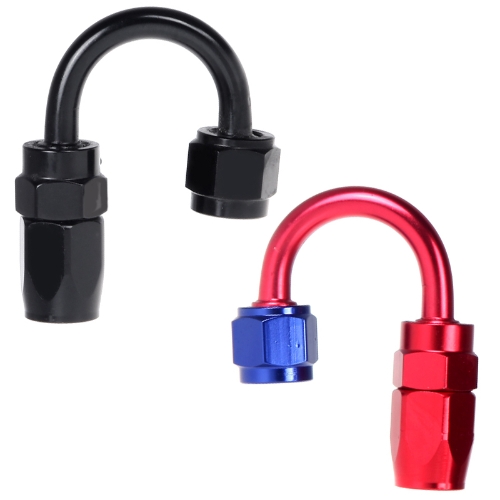 

AN4 180degree Fuel Swivel Oil Hose End Fitting Adapter Aluminum Red