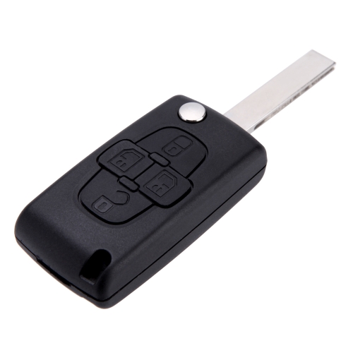 

4 Button Flip Floding Remote Key Fob Case Shell for Peugeot 1007 Citroen C8