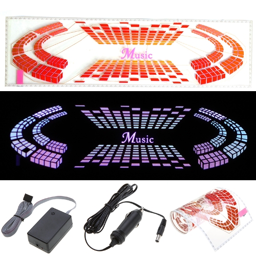 

Car Sticker Music Rhythm LED Flash Light Lamp Voice-activated Equalizer
