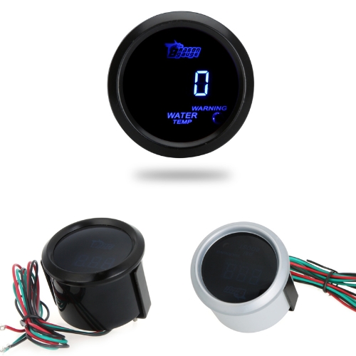 

Цифровая воды метр термостат с датчиком для авто 52 мм 2 дюйма LCD 40 ~ 120Celsius степени предупреждение света серебро