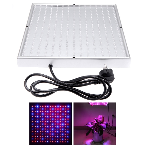 Plaza 85-265V 14W 225pcs lámpara LED planta crecer luz Panel lámpara hidropónica 165 rojo 60 azul IP65 resistente al agua para interior flores plantas crecimiento vegetal invernadero