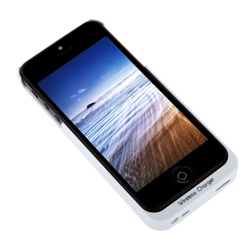 

Qi Standard Wireless Charger Receiver Jacket Backup Case for iPhone 5 White