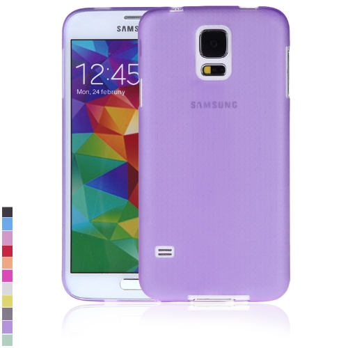 Ultra-fina PC volta caso cobrir casca protetora para Samsung Galaxy S5 i9600 roxo