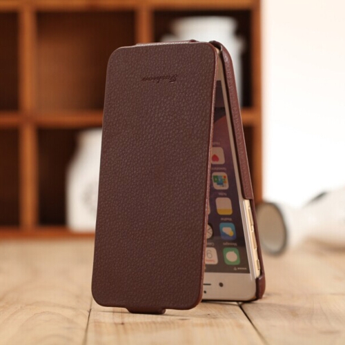 Fashion Genuine + PU Leather Mobile Phone Ultra Slim FLip Cover Protective Shell for 4.7