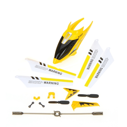 SYMA Full sostituzione parti Set ricambio Kit testa coperchio principale lame equilibrio Bar ecc per RC Syma S107G elicottero giallo