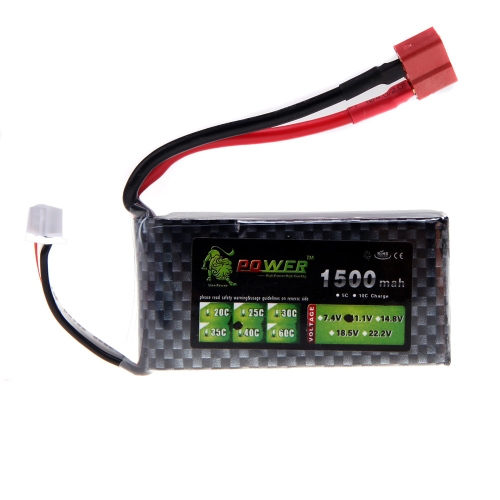 GoolRC Oriainal Lion Puissance Lipo Batterie 1500mAh 11.1V 40C 60C T MAX Enfichable pour Voiture RC Avion Hélicoptère Partie