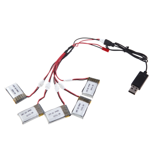 Hubsan H107 Series Wltoys Walkera Mini Quadcopter Supper Fly Charger Battery Sets 3.7V 300mAh Lipo Battery 5Pcs and Charger (Hubsan H107 Series Lipo Battery，Wltoys Lipo Mini Quadcopter Battery，Walkera Mini Quadcopter Lipo Battery)