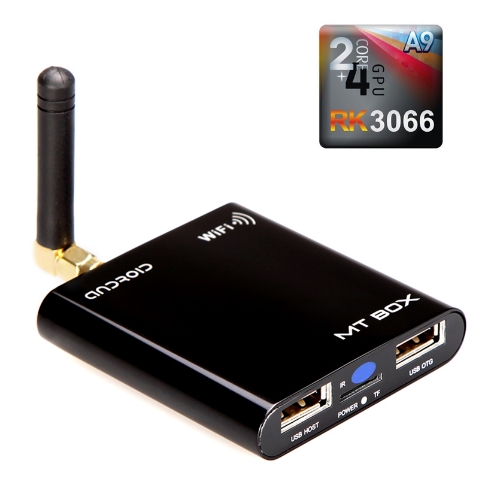 Android 4.1 Smart TV Box Media Player RK3066 Dual-Core Cortex A9 1.6GHz 1080P WiFi HD Mini PC 1G DDRIII 4G Black