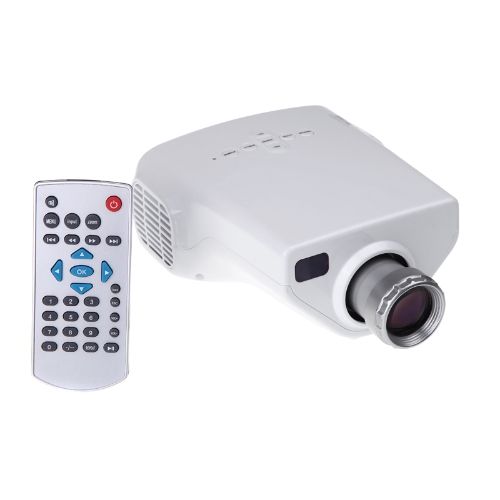 Mini 1080P HD Multimedia Proiettore LED Home Cinema AV USB VGA HD TF Video Bianco