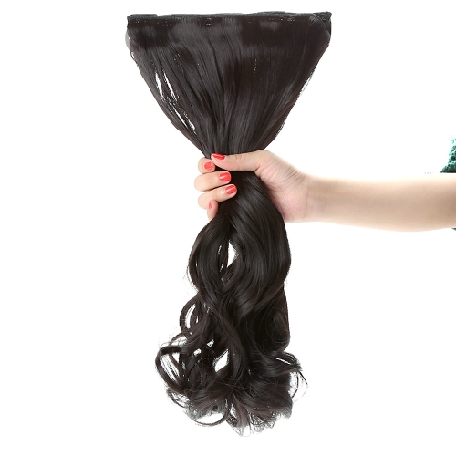 24'' 60cm Long Curly Hair Extension Women Waving Hairs 5 Clips in Hair Extensions