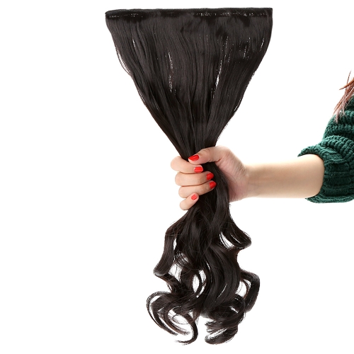 

5Clips Clip in on Wavy Curl Hairpieces Slice Hair Extension Ponytail